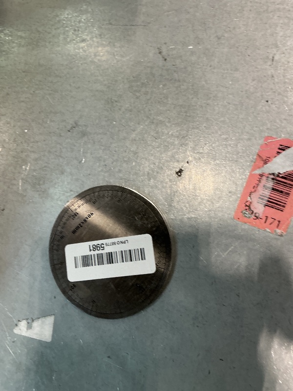Photo 1 of 1 Piece 360 Degree Angle Dial Angle Indexing Dial Industrial Measuring Disc Stainless Steel Angle Disc Mechanical Fittings (As Shown, 90X8X2MM)