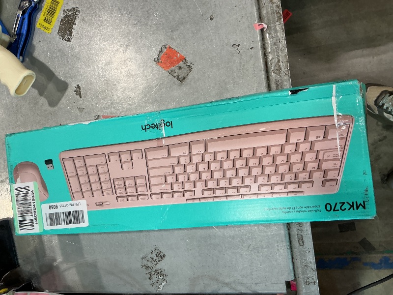 Photo 1 of [Missing Receiver] Logitech MK270 Full Size Wireless Keyboard and Mouse Combo - Rose