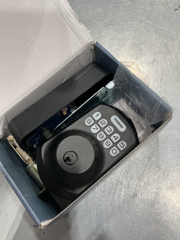 Photo 1 of *See Clerk Notes* TEEHO TE001 Keyless Entry Deadbolt with Keypad for Front Door, Matte Black