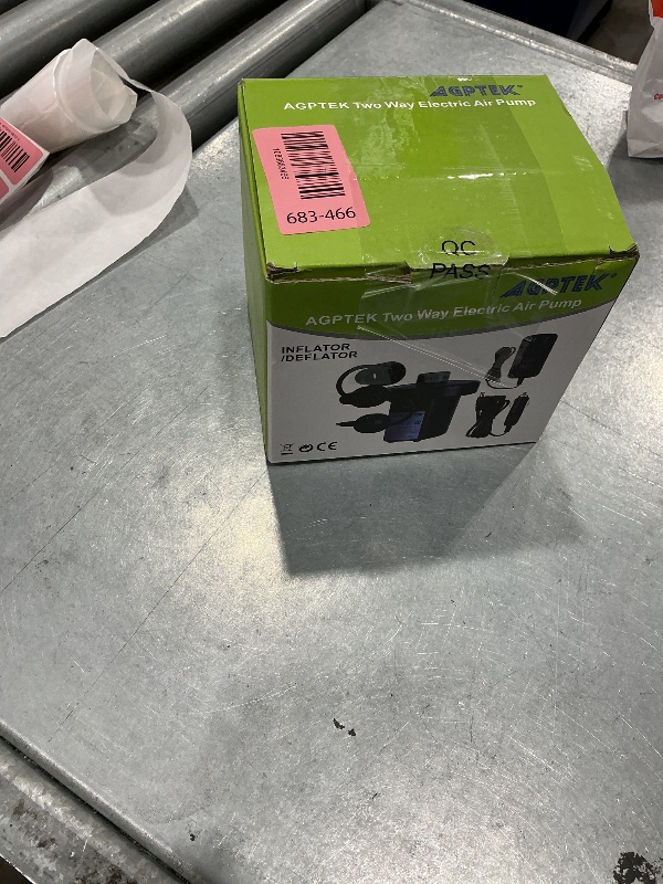 Photo 1 of [SOLD FOR PARTS] AGPTEK Electric Air Pump for Inflatables,110V AC &12V DC Inflator Deflator