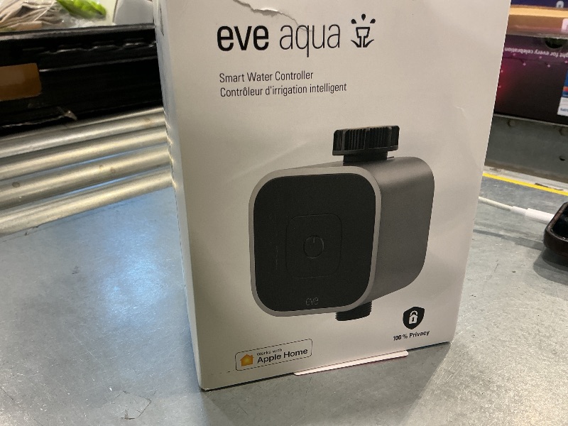 Photo 1 of [Defective] Eve Aqua – Smart Water Controller for Apple Home app or Siri, irrigate Automatically with schedules, Easy to use, Remote Access, no Bridge, Bluetooth/Thread, HomeKit