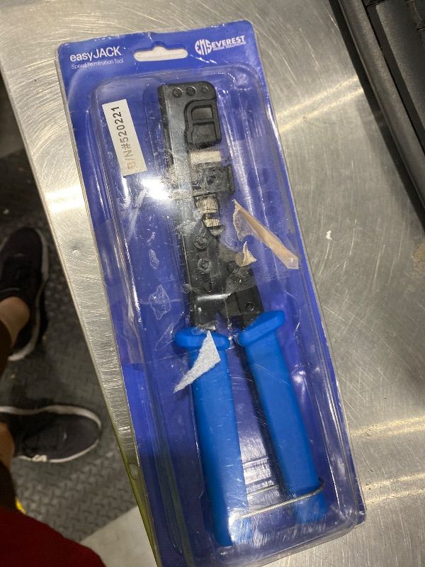 Photo 1 of *See Clerk Notes* Everest easyJACK - 90° Angled Speed Termination Keystone Tool - Time Saver Network Punch Down Tool - To Be Used ONLY with Everest 90° Angled RJ45 Cat5e, Cat6a and Cat6 Keystone Jacks (B087N7QQD2)