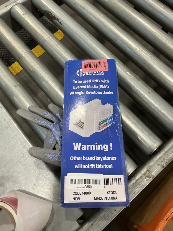 Photo 1 of *See Clerk Notes* Everest easyJACK - 90° Angled Speed Termination Keystone Tool - Time Saver Network Punch Down Tool - To Be Used ONLY with Everest 90° Angled RJ45 Cat5e, Cat6a and Cat6 Keystone Jacks (B087N7QQD2)