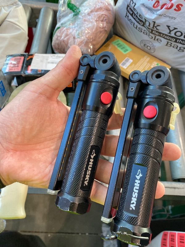 View 1 of [HEAVILY USED] [SOLD FOR PARTS]  Magnetic Rechargeable LED Work Light (2 Pack)
