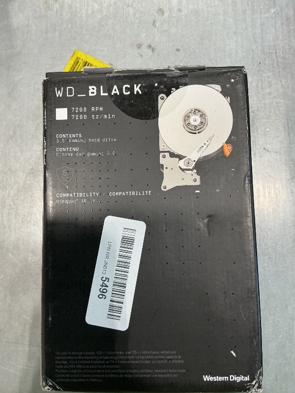 View 4 of [See Comments] WD Western Digital 8TB WD_Black Performance Internal Hard Drive HDD - 7200 RPM, SATA 6 Gb/s, 256 MB Cache, 3.5" - WD8002FZBX