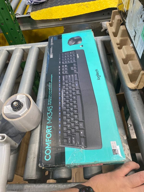 View 2 of [Missing Receiver] Logitech MK345 Wireless Keyboard and Mouse Combo - Black