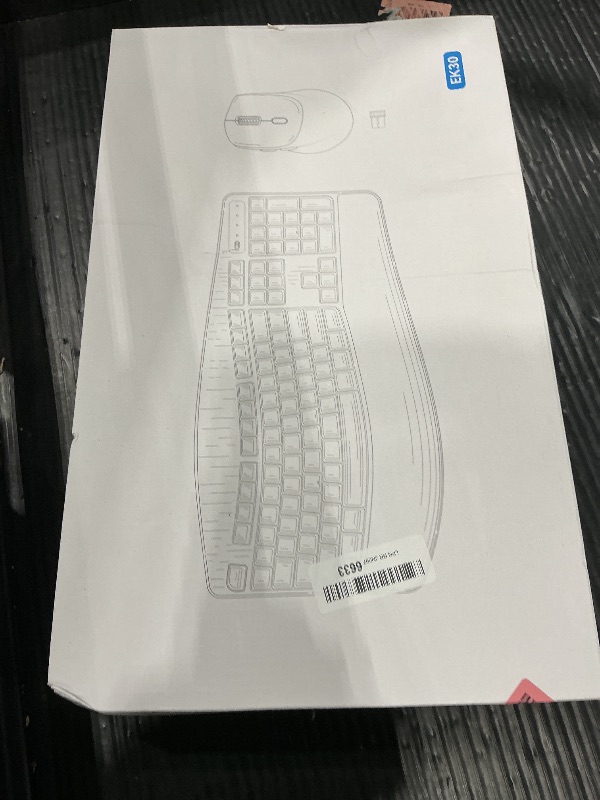 View 2 of **View Clerk Notes**Wireless Keyboard and Mouse Combo,2.4G Ergonomic Wave Keys(Purple)
