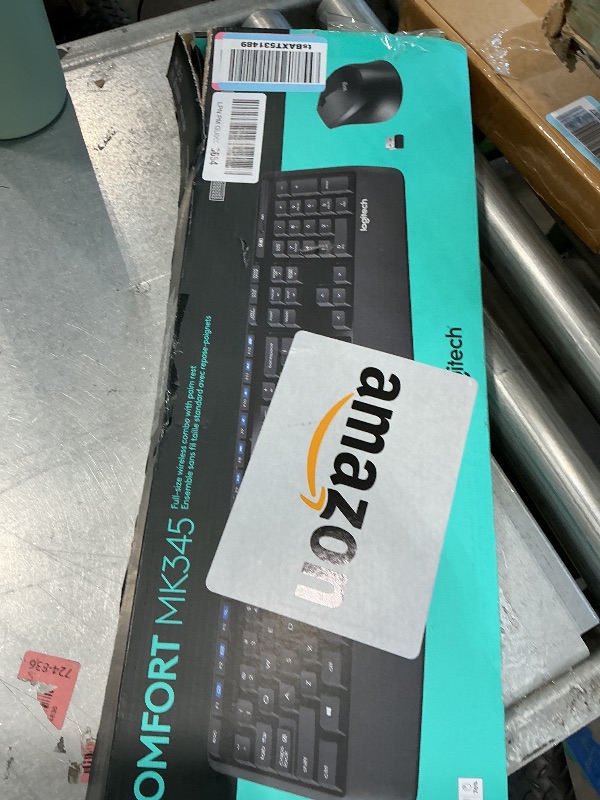 View 2 of [Missing Receiver] Logitech MK345 Wireless Keyboard and Mouse Combo - Black