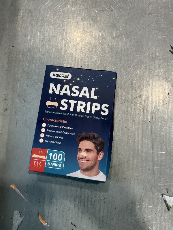 View 2 of 100Pcs Nasal Strips for Snoring, Extra Strength Nose Strips Breathing, Nose Tape for Sports and Sleep, Anti Snoring Strips Help Stop Snoring and Nasal Congestion Relief