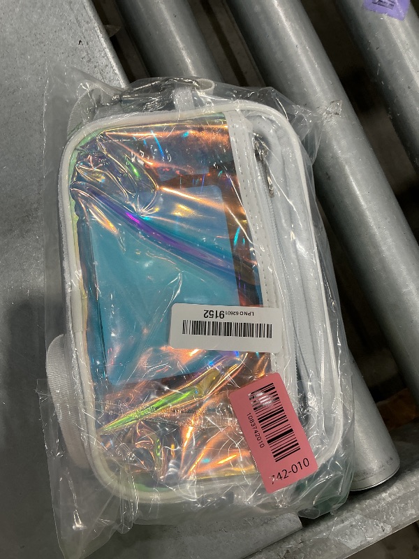 View 2 of [heavily used] PACKISM Clear Crossbody Bag - Stadium Approved, Holographic