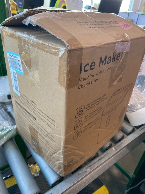 View 2 of [Defective] Silonn Nugget Ice Maker Countertop, Chewable Pellet Ice Machine with Self-Cleaning, Portable Pebble Ice Maker with Ice Scoop for Home, Kitchen & Office, Green