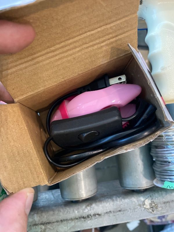 View 3 of [does not reach correct temperature] Honoson Mini Craft Iron with Charging Base - Pink, Light Pink