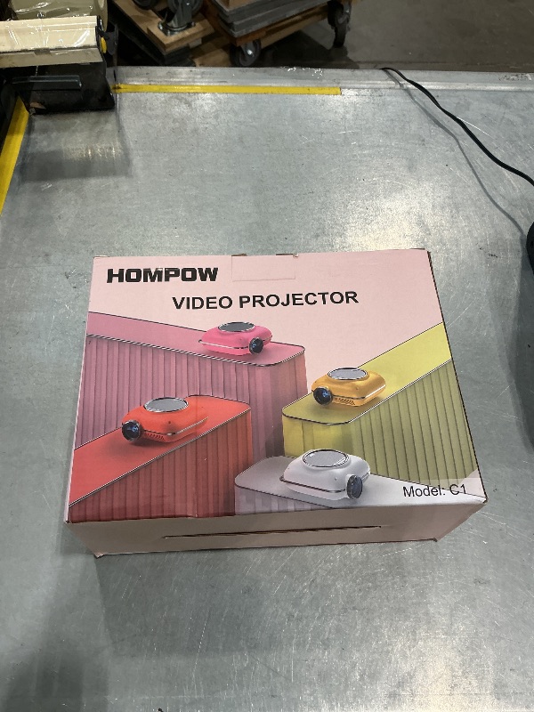 View 2 of [MISSING CONTROLLER] HOMPOW Mini Projector, 1080P Supported Portable Bluetooth projector