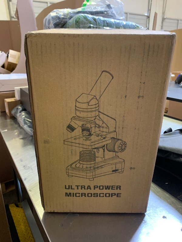 Photo 1 of Microscope for Kids & Adults, 40X-2500X High-Power Compound Microscope for Students, School Lab & Home Schooling,Features Prepared Slides & Phone Holder
