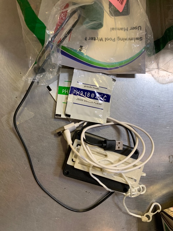 Photo 1 of Smart Pool Monitor with App Control, 7-in-1 Digital Pool Water Tester for pH, Chlorine, TDS, EC, ORP, Salt & Temp, Wireless 980ft Range, IP68 Floating Pool Testing Kit for Pools, Hot Tubs & Spas.