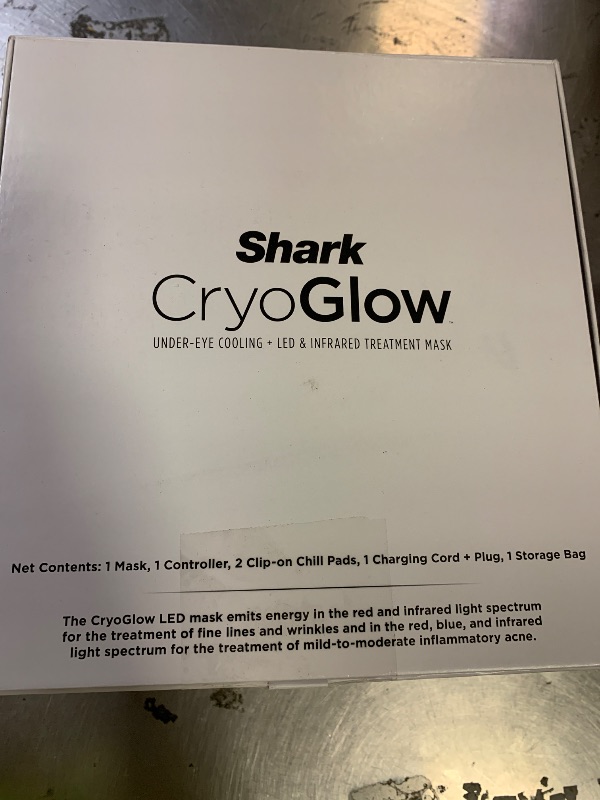 Photo 1 of Shark CryoGlow LED Face Mask with Under-Eye Cooling, Anti-Ageing & Blemish Repair, Red & Blue LED, Infrared Light Therapy, USB-C, Remote Control, Storage Bag, Adjustable Straps, Rose Glow, FW312PK