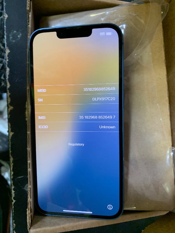 Photo 1 of Apple iPhone 13, 128GB, Blue - Unlocked (Renewed)