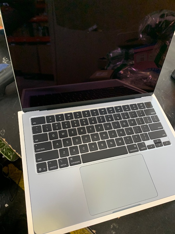 Photo 1 of Apple 2025 MacBook Air 13-inch Laptop with M4 chip: Built for Apple Intelligence, 13.6-inch Liquid Retina Display, 16GB Unified Memory, 256GB SSD Storage, 12MP Center Stage Camera, Touch ID; Sky Blue