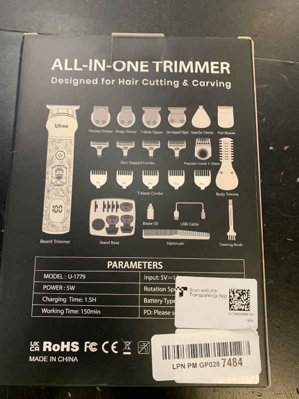 Photo 1 of Ufree Beard Trimmer for Men, Electric Razor Shaver, Cordless Hair Clipper Shaving Kit for Mustache Body Nose Ear Hair Facial, Adjustable Beard Grooming Kit Father Birthday Gifts for Men Husband Dad