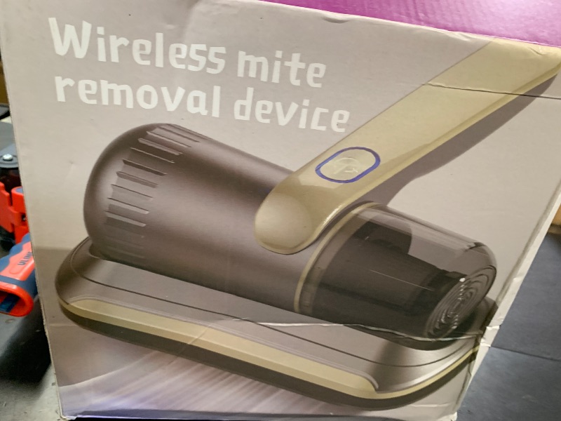 Photo 1 of PATO Mattress Vacuum Cleaner, Wireless Handheld Bed Vacuum Cleaner with UV-C Light, HEPA Filter and Ultrasonic Vibration, 12KPa, Suitable for Beds, Sofas, Car Seats, Carpets (Golden)