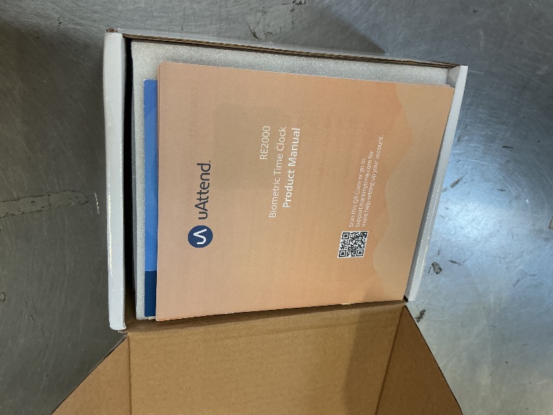 Photo 1 of uAttend RE2000 Biometric Time Clock for Employees – Fingerprint + PIN Punching, Wi?Fi Cloud Time & Attendance System with Offline Storage, Payroll-Ready – Small Business Time Tracking