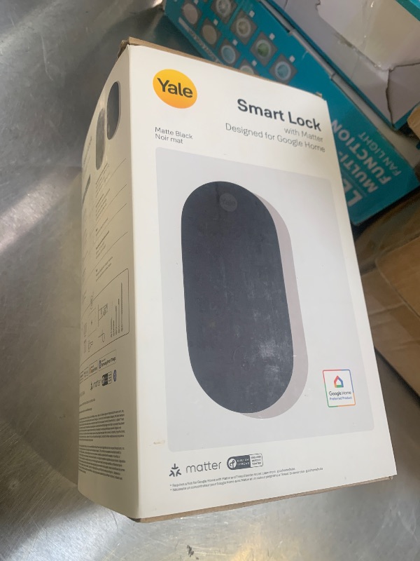 Photo 1 of Yale Matte Black Keyed Deadbolt Smart Lock with Google Matter, YRD510-MT1-BLK