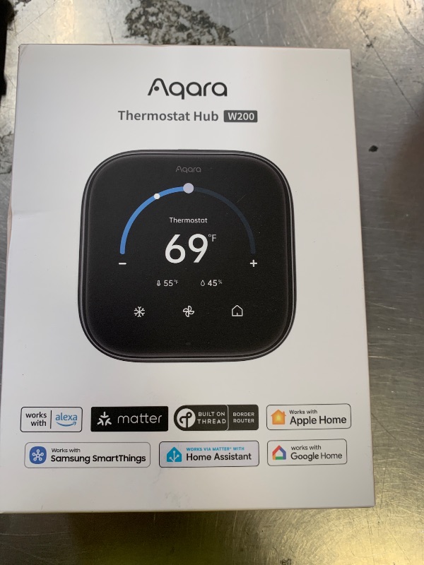 Photo 1 of Aqara Smart Thermostat W200 with Apple Adaptive Temperature & Clean Energy Guidance, 4" Touchscreen, Matter Controller, Built-in Radar Sensor, Works with Apple Home, Siri, Google Assistant, Alexa