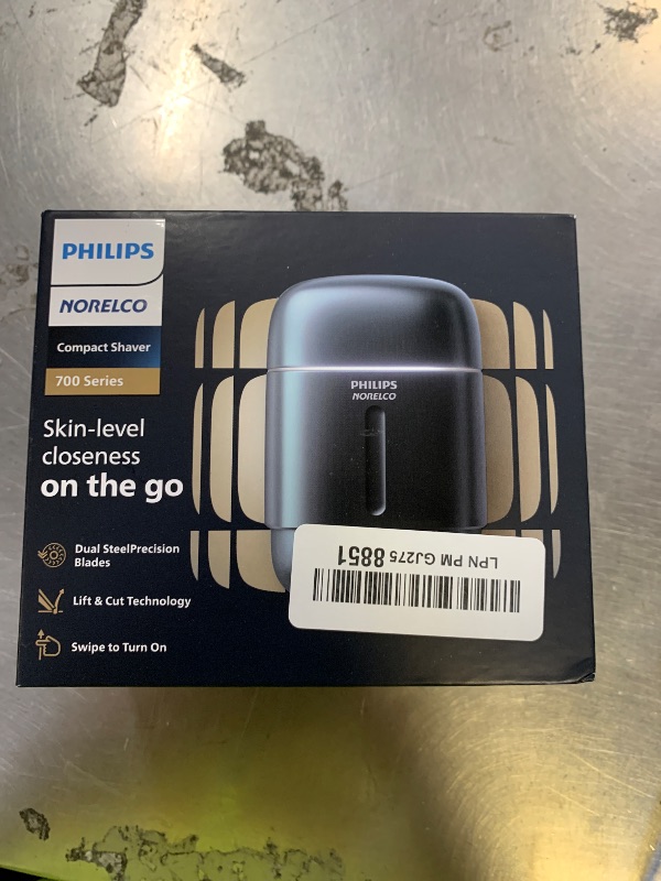 Photo 1 of Philips Norelco Shaver 700 Series - Compact Electric Shaver, Lift & Cut System, Dual SteelPrecision Blades, 4D Flex Heads, Wet & Dry Shave, Travel Case, Model S794/94