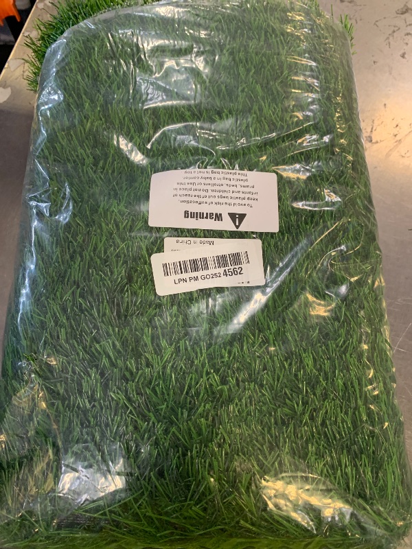 Photo 1 of LOOBANI Dog Grass Pee Pads, Artificial Dog Grass Pads for Potty Tray, Fake Grass for Dogs to Pee On, Outdoor Indoor Pee Grass for Dog Potty (18*28 inch)