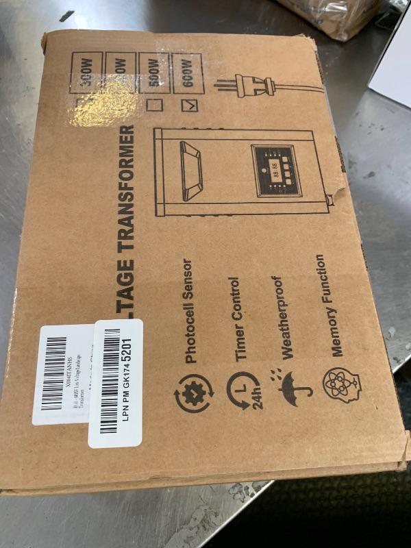 View 2 of 600W Low Voltage Landscape Transformer, 120V to 12V/15VAC Stainless Steel Outdoor Landscape Transformer, Timer & Photocell, Weatherproof for Outdoor Landscape Lights,Yard Lights,Garden Lights