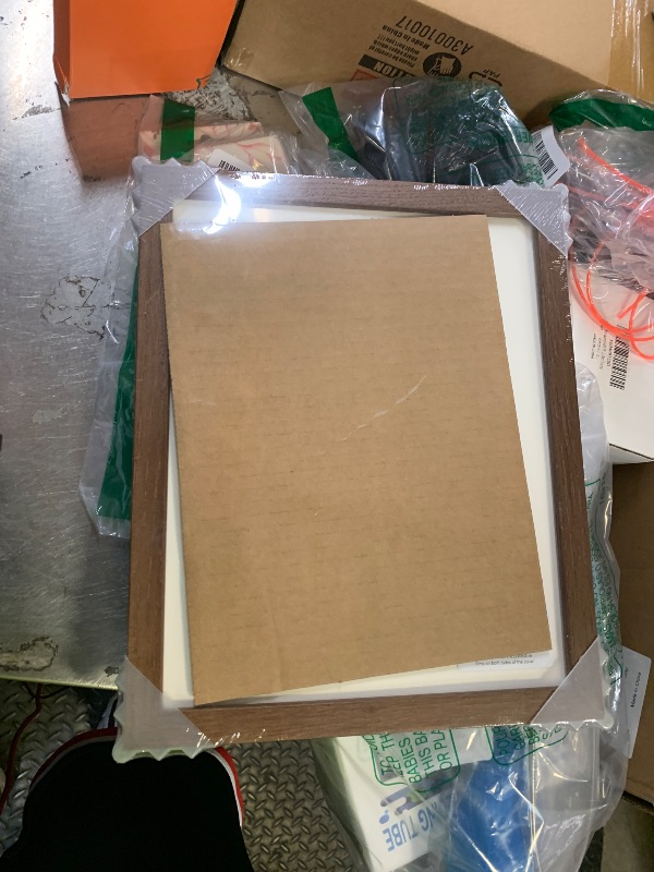 Photo 1 of 8x10 Picture Frame, Solid Oak Wood 8 x 10 Photo Frame with Mat to 5x7(Openning Size is 4.5x6.5), 10x8 Picture Frames for Wall and Tabletop Display, Natural Oak 8x10 Frame, (Walnut Set of 1)