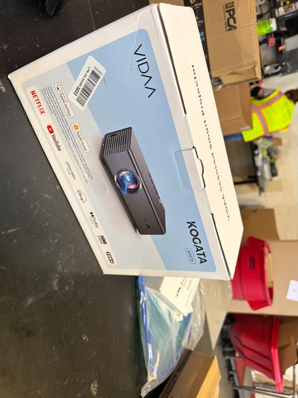Photo 1 of 4K Projector with WiFi and Bluetooth, VIDAA Smart Projector 1200+ APPs/Live&Official AirPlay Kogata 2000 ANSI Auto Focus 6D Keystone Indoor/Outdoor Projector 60W Dolby Home Theater Portable