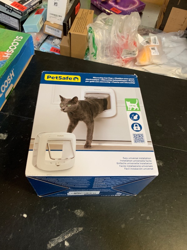 Photo 1 of PetSafe Microchip Cat Door, Exterior or Interior Pet Door - Multi-User RFID Access Up to 40 Pets, 4-Way Locking, Weatherproof, DIY Easy Install, Hardware Kit; Privacy for Cat Litter Box or Pet Feeder