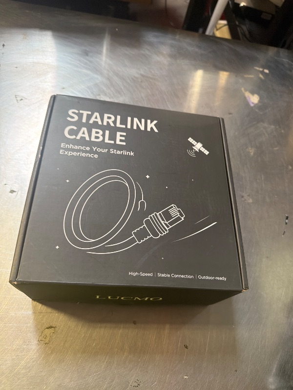 Photo 1 of LUCMO 24AWG 150FT/ 46M Cable for Starlink, Compatible with Starlink Standard Gen 3/ Standard 4/ 4X/ V4, Replacement Extension Cable Waterproof Satellite (150FT), Grey