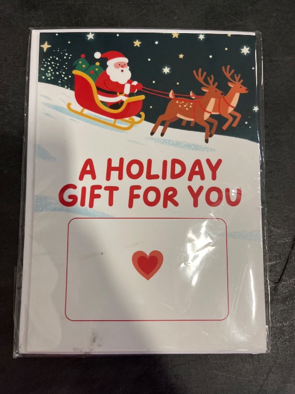 Photo 1 of Christmas Santa Claus Gift Card Holder with Envelopes, Holiday Cash Money Gift, Festive Design & Heartfelt Gifting Magic, Merry Christmas Card, Surprise Xmas Birthday Gift Supplies (Pack of 4)