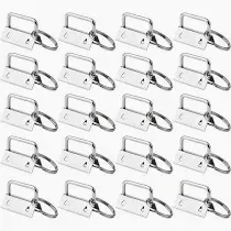 Photo 1 of 50 Sets Key Fob Hardware Key Fob Keychain Wristlet with Split Ring 1 Inch by HRLORKC