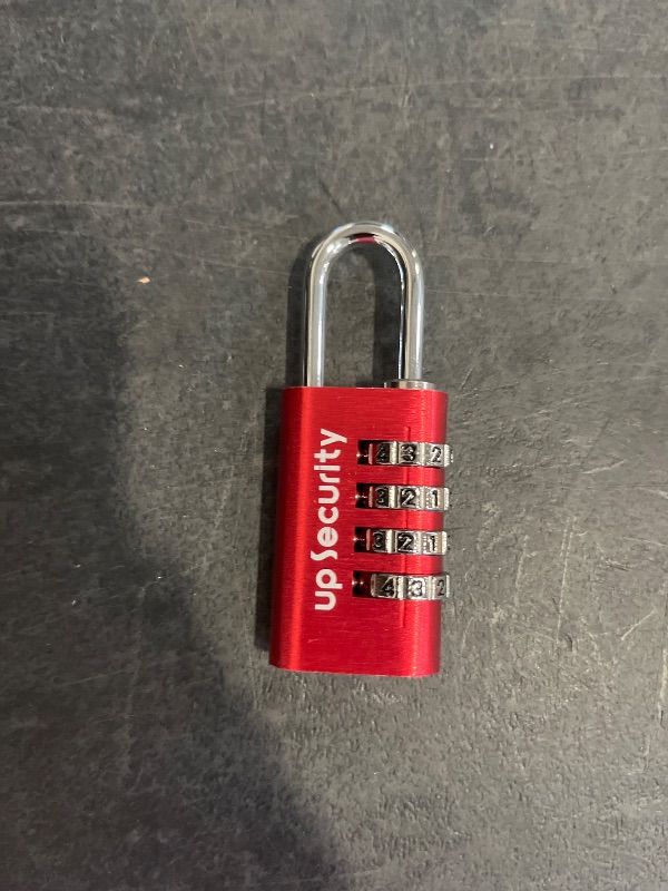 Photo 1 of Combination Lock for Suitcase Luggage, Small Combination Padlock Outdoor, Weatherproof Lightweight Aluminum Combo Locks, Mini Zipper Padlocks with Code (Red)