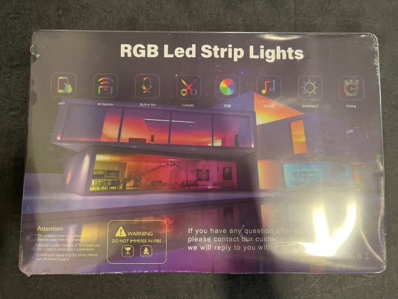View 2 of 200 FT Led Lights for Bedroom (2 Rolls 100 FT), Music Synchronized Smart Led Strip Lights, Ultra Long with Remote Application Control Bluetooth LED Lights, Color Change RGB Light