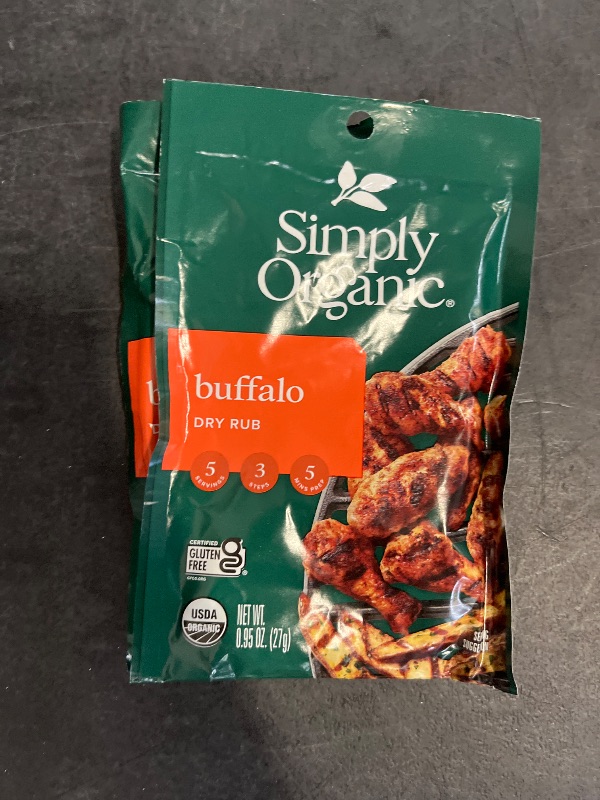 View 2 of 2 pcs Simply Organic, Dry Rub Buffalo Organic, 0.95 Ounce