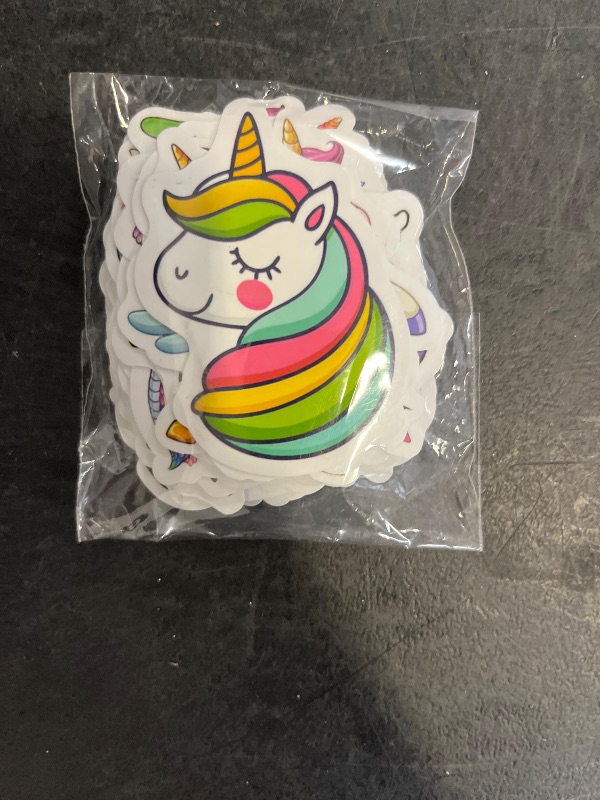 Photo 1 of BEATRI Unicorns Stickers 50Pcs Waterproof Vinyl for Water Bottles Laptop, Phone, Journal & Travel Gear | Non-Repeating Decals, High-Definition Print Cute Unicorn Decor Gift Party Favors
