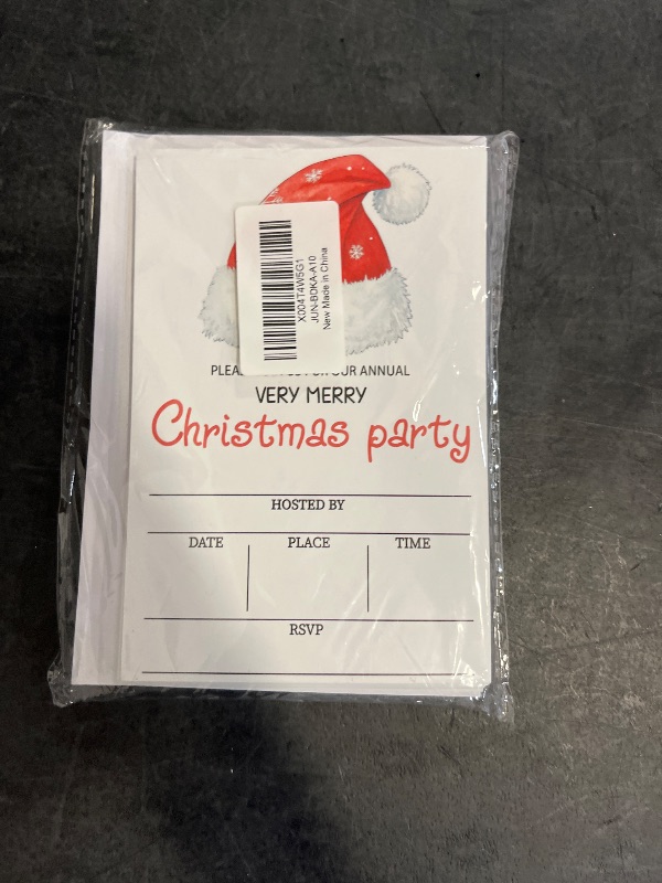 Photo 1 of CBFEBCBST Christmas Party Invitations Holiday Dinner Invite - 20Pcs Double-Sided Fill In Invitation Cards & Envelopes For Boys, Girls, Adult, Birthday Party Favor & Supplies 6 x 4 Inch