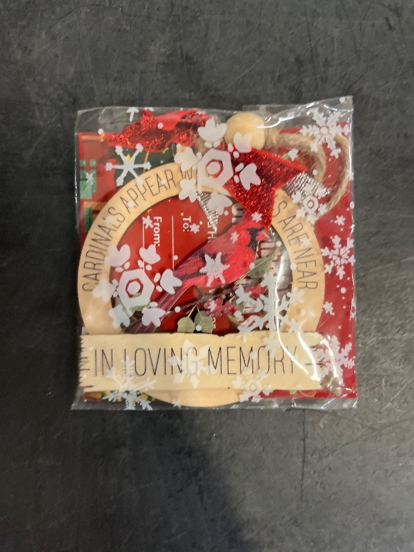 Photo 1 of Cardinal Appear When Angels Are Near Christmas Ornaments, Sympathy Gifts for Loss of Loved One, In Memory of Loved One Gift, Cardinal Memorial Gift, Angel Ornament, Wooden Christmas Ornament (H25)