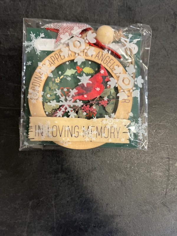 Photo 1 of Cardinal Appear When Angels Are Near Christmas Ornaments, Sympathy Gifts for Loss of Loved One, In Memory of Loved One Gift, Cardinal Memorial Gift, Angel Ornament, Wooden Christmas Ornament (H25)