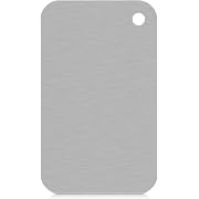 Photo 1 of DOITOOL Stainless Steel Cutting Board 9.25X5.70 Inch Reversible Metal Chopping Block with Handle for Kitchen Fruits Vegetables Meat Rustproof Dishwasher Safe