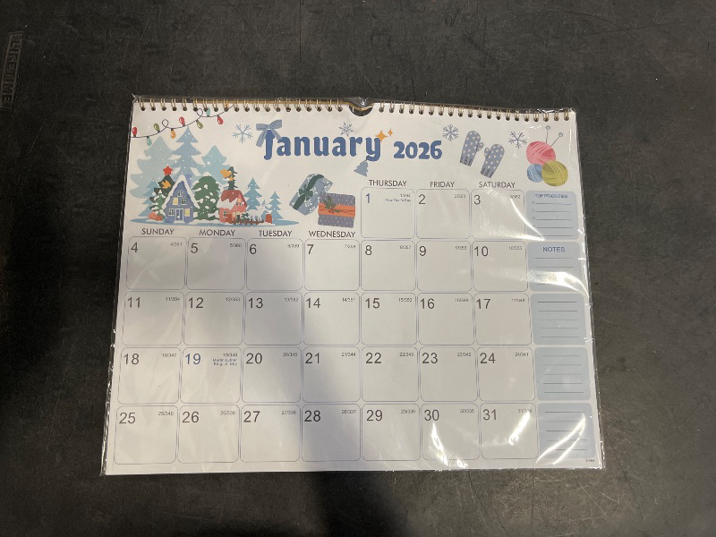 Photo 1 of 2026 Calendar - 2026 Wall Calendar 12 Month, January 2026 - December 2026, 15" x 11.5", Twin-Wire Binding, Holidays Reminder, Thick Paper, Julian Dates