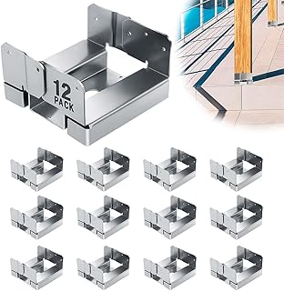 Photo 1 of 6PCS 6x6 Post Base for Concrete Heavy Duty Galvanized Post Anchor Base | Adjustable Wood Post Bracket Kit with 1" Standoff for Deck Patio/Gazebo/Pergola