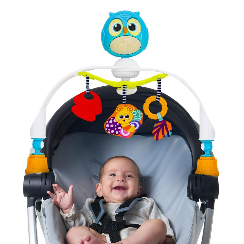 Photo 1 of Baby Stroller Arch Toy with Relaxing Music & Lights - Adjustable Activity Arch & Play Accessories - Baby Bouncer Toy Bar, Carseat, Crib, Stroller Hanging Toys for Infants 0 Months Old & Up