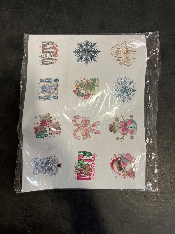 Photo 1 of 120pcs Christmas Stickers Glitter Merry Christmas Tree Snowflake Self-Adhesive Decals Round Xmas Winter Holiday Stickers for Envelopes Seal Cards Gift DIY Crafts Party Supplies Decor(xmas120)