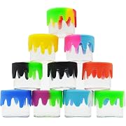 Photo 1 of 6ml Silicone Glass Wax Containers Airtight with Silicone Lid Concentrate Jar Multi Use (10)