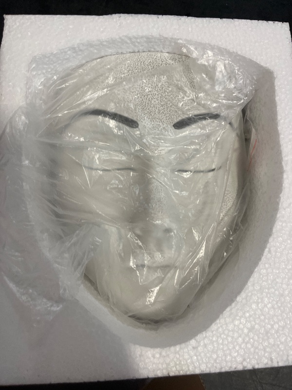 View 2 of CASANIA Mask Wall Flower Pot Elegant White Resin Face Head Planters Hanging Wall Decoration Window Gardon Pot Unique Vase Holder for Succulents Gift Ideal for Plant Lovers